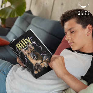 Trendy Bootleg Personalisiert Dog Foto 90er Notizblock