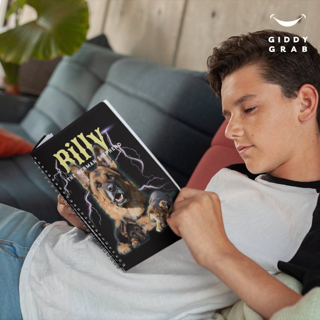 Trendy Bootleg Personalisiert Dog Foto 90er Notizblock (Von Creator hochgeladen)