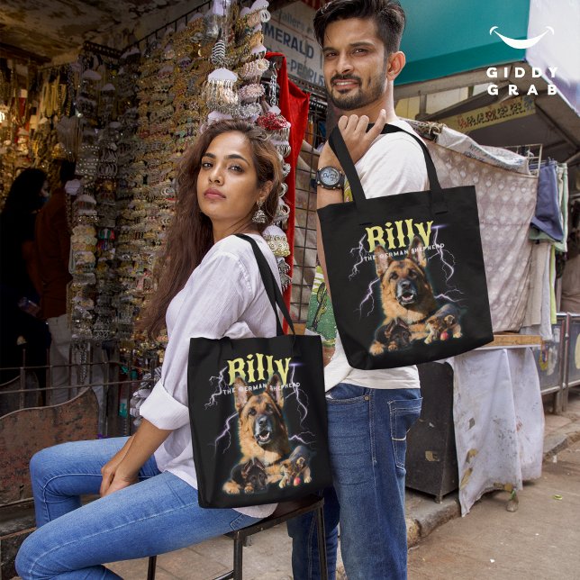 Trendy Bootleg Personalisiert Dog Foto 90er Tasche (Von Creator hochgeladen)