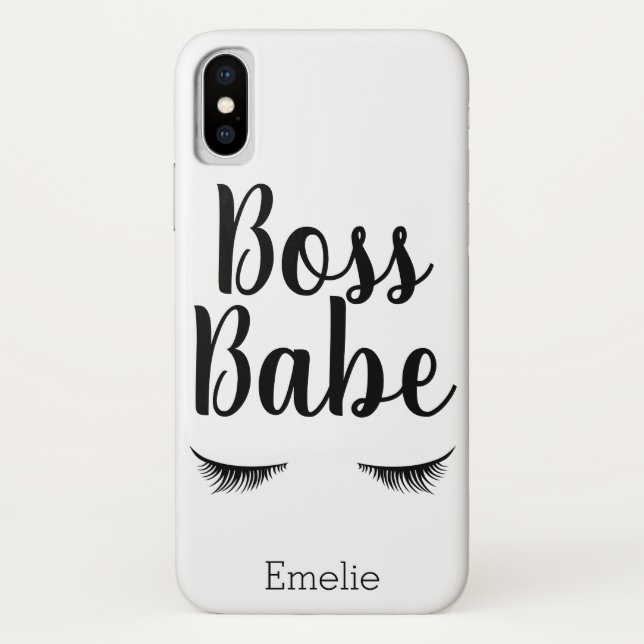 Trendy Boss Babe Eyelashes Case-Mate iPhone Hülle (Rückseite)