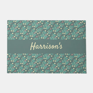 Trendy Botanical Mit Monogramm Doormat Fußmatte