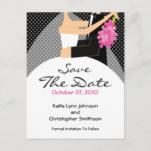 Trendy Braut-u. Bräutigam-Save the Date Einladung