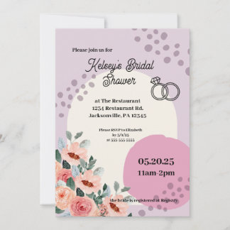 Trendy Brautparty Invite Einladung