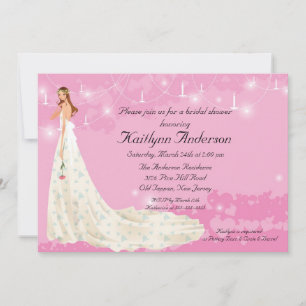 Trendy Bride Brautparty PinkEinladung Einladung