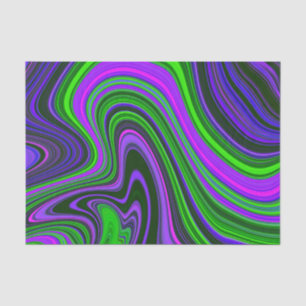 Trendy Bright Neon Lila Green Abstrakt Pattern Seidenpapier