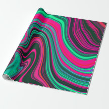 Trendy Bright Neon Pink Green Abstrakt Pattern