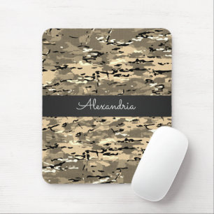 Trendy Brown Camouflage Mousepad