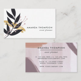 Trendy Brush Strokes Collage Business Card Visitenkarte