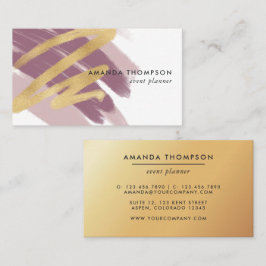 Trendy Brush Strokes Collage Business Card Visitenkarte