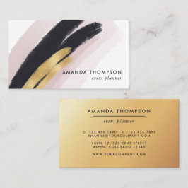 Trendy Brush Strokes Collage Business Card Visitenkarte