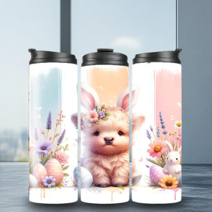 Trendy Brushstroke Osterhochland Kuh Tumbler Thermosbecher