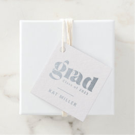 Trendy Bubbly Foil Graduation Party Foto Backer Geschenkanhänger