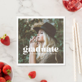 Trendy Bubbly Graduation Party Serviette