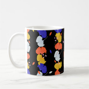Trendy bunt Vintag Illustration vertikale Stri Kaffeetasse