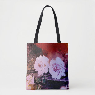 Trendy, bunte Wasserfarbenrosen Tasche