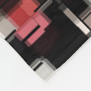 Trendy Burgundy Schwarz-weiß Cool Fleece Blanket