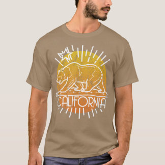 Trendy California Bear Dawn Outline T-Shirt