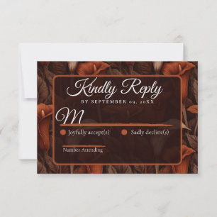 Trendy Calla Lilien Ästhetische Tropische Hochzeit RSVP Karte