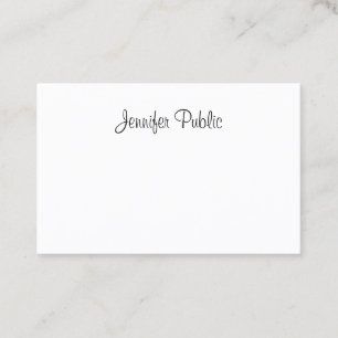 Trendy Calligraphy Handgeschriebenes Skript Elegan Visitenkarte