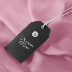 Trendy Calligraphy Script Schwarz-weiß Geschenkanhänger