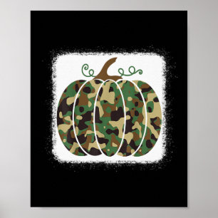 Trendy Camouflage drucken Pumpkin Niedlichen Fall Poster