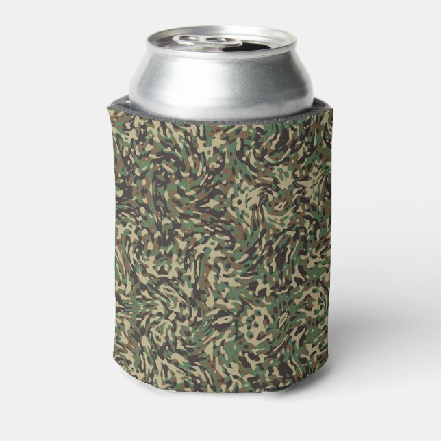 Trendy Camouflage Green Dosenkühler (Kanne Rückseite)