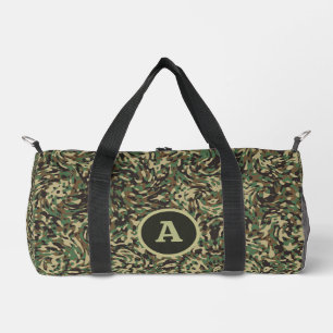 Trendy Camouflage Green Personalisiert Letter Duffle Bag