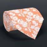 Trendy Cantaloupe floral Pattern Trauzeugen Hochze Krawatte<br><div class="desc">Dieser Dapper Trauzeuge Krawatte weist ein weißes Blumenmuster auf einem angesagten kantaloupe Hintergrund auf.</div>