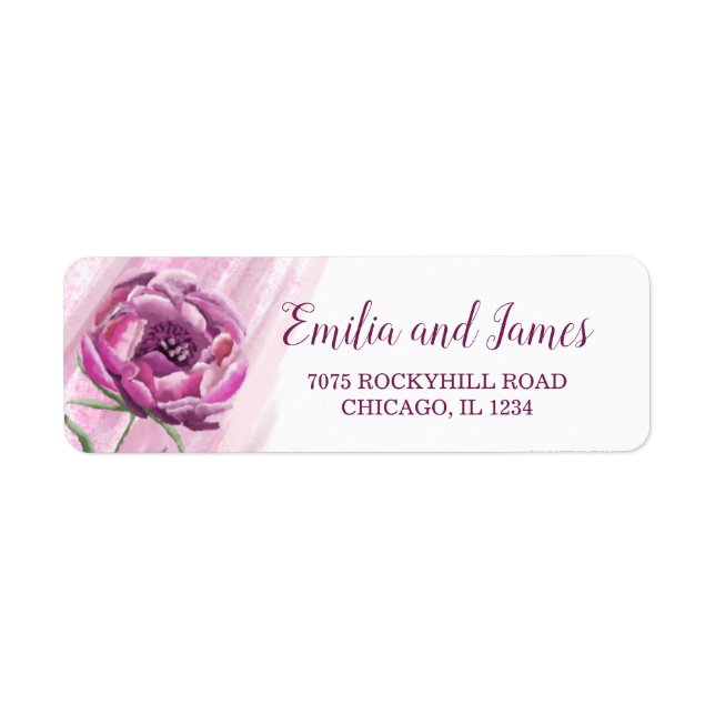 Trendy Cassis Watercolor Floral (Vorne)