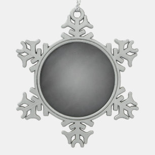 Trendy Chalkboard Vignette Schneeflocken Zinn-Ornament