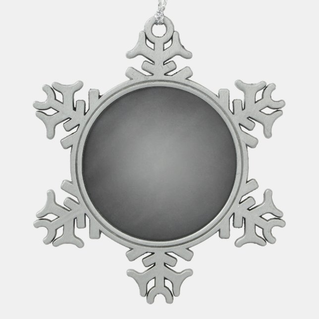 Trendy Chalkboard Vignette Schneeflocken Zinn-Ornament (Vorderseite)