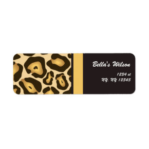 trendy cheetah Return-Adressetikett