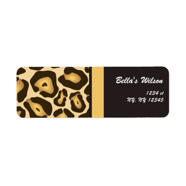 trendy cheetah Return-Adressetikett (Vorne)