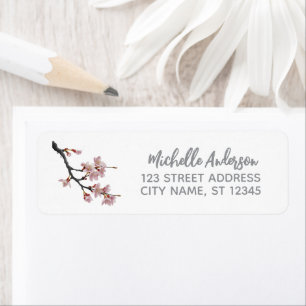 Trendy Cherry Blossom Tree Branch Rücksendeadresse