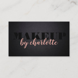 Trendy Chic Black Pink Makeup Artist Friseur Salon Visitenkarte
