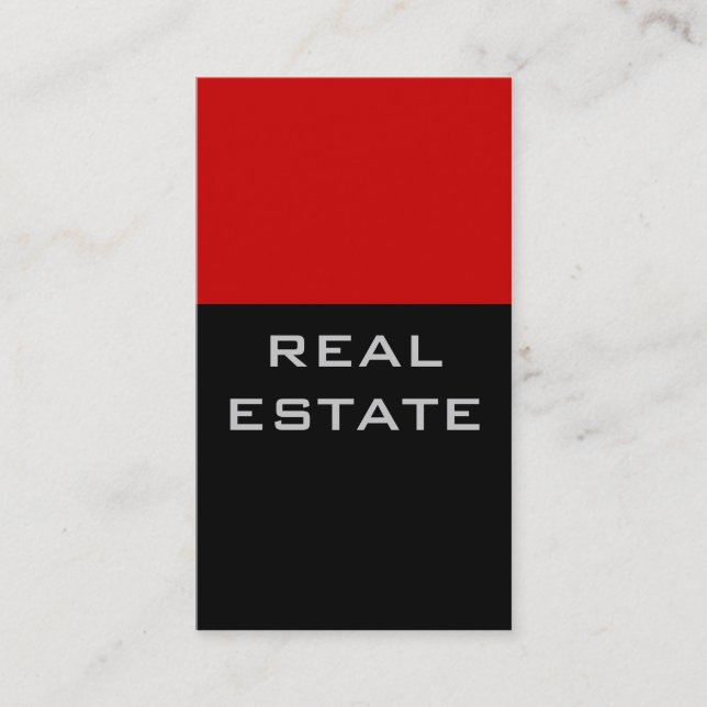 Trendy Chic Black Strip Agent Business Card Visitenkarte (Vorderseite)