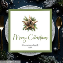 Trendy Chic Boho Christmas Tree in Botanical Style