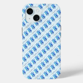 Trendy Chic Botanical Blue Watercolor Blume Case-Mate iPhone Hülle
