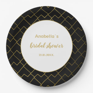 Trendy Chic Geometric Golden Blush Tiles Pattern Pappteller
