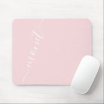 Trendy Chic Handgeschriebener Skriptname Rosa Mousepad<br><div class="desc">Trendy Chic Handgeschriebener Skriptname Pink Mouse Pad</div>