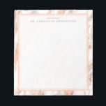 Trendy Chic Kupfer Rose Gold Foil Marmor Notizblock<br><div class="desc">Der schicke,  schicke,  goldfarbene Foil-Composite-Rose aus Kupfer-Gold ist mit einer klassischen,  raffinierten,  glamourösen Kupfergoldfolie und grauem Marmormuster versehen. Ideal für Stylist,  Designer,  Salon Manager,  berufliche Geschäftsfrau,  Innenarchitektur oder Luxus-Ästhetik.</div>