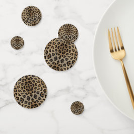 Trendy Chic Leopard Pelztierdruckmuster Glasur Konfetti
