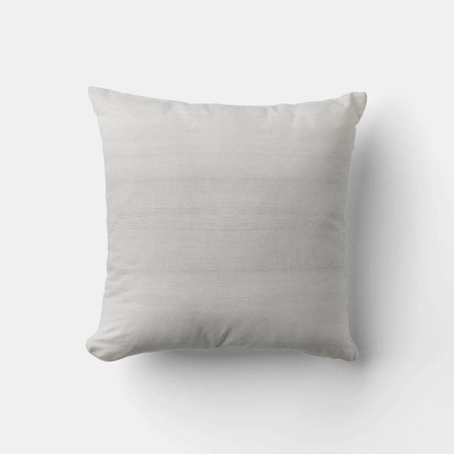 Trendy Chic Light Gray Wood texturiert Kissen (Vorderseite)