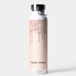 Trendy Chic Niedlich Rose Gold Individuelle Name Trinkflasche<br><div class="desc">Trendy Chic Niedlich Rose Gold Individuelle Name Wasserflasche</div>