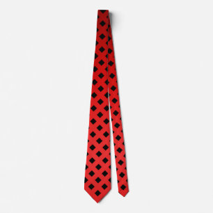 Trendy & Chic Rot & Schwarz Streifen Muster Krawatte