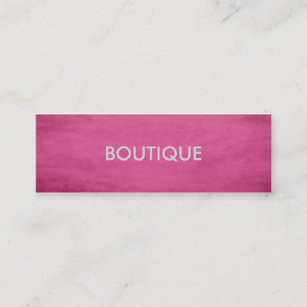 Trendy Chic-strukturierte rosa Mode-Butike Mini Visitenkarte