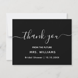 Trendy Chic Stylish Text Brautparty Future Mrs. Dankeskarte