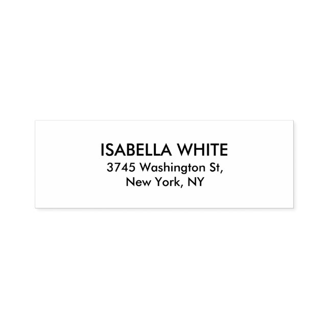 Trendy Chic Weißer Hintergrund Einfaches Schlichte Permastempel (Design)