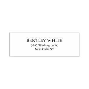 Trendy Chic White stilvoll Einfach Schlicht Elegan Permastempel