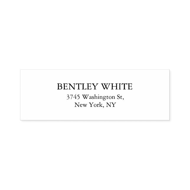 Trendy Chic White stilvoll Einfach Schlicht Elegan Permastempel (Design)